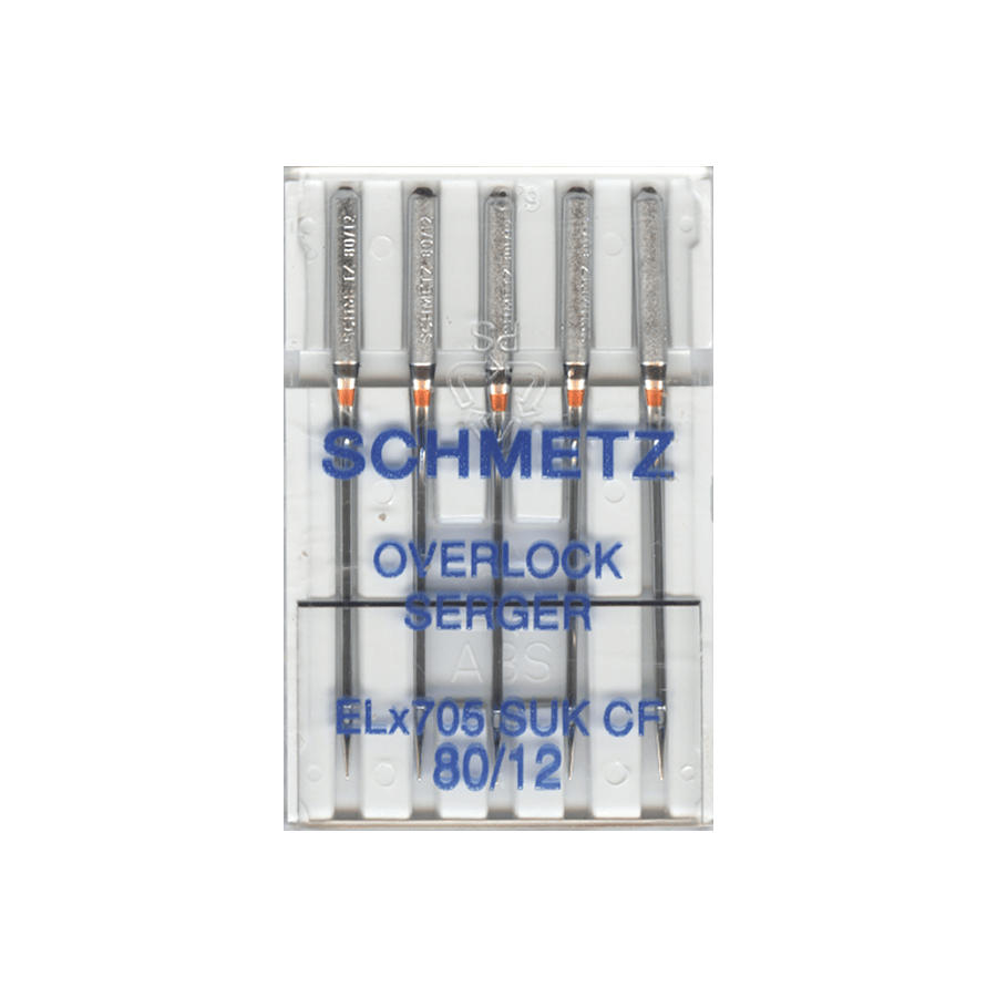 Aghi Schmetz ELX705 Per Serger E Macchine Cucitrici Multifunzione Overlock - Taglia 80/12, Confezione Per Punti Di Copertura E Sicurezza